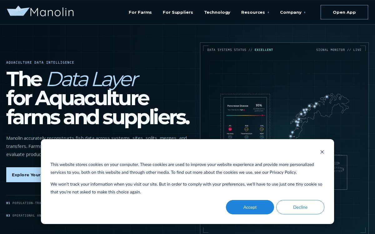 Manolin website preview