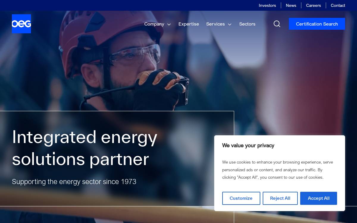 Manor Renewable Energy website preview