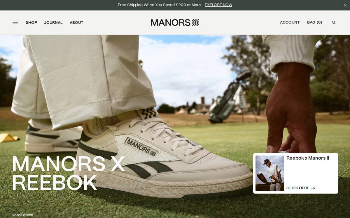 Manors website preview