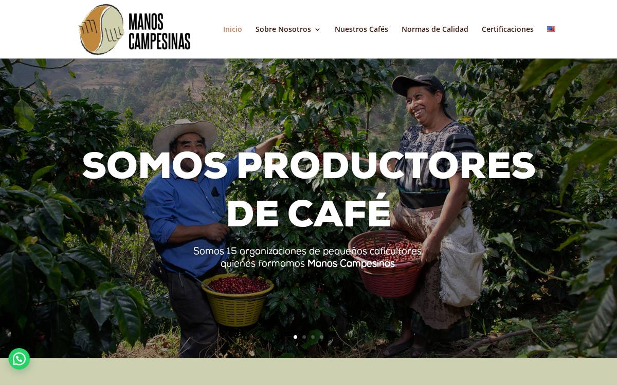 Manos Campesinas website preview