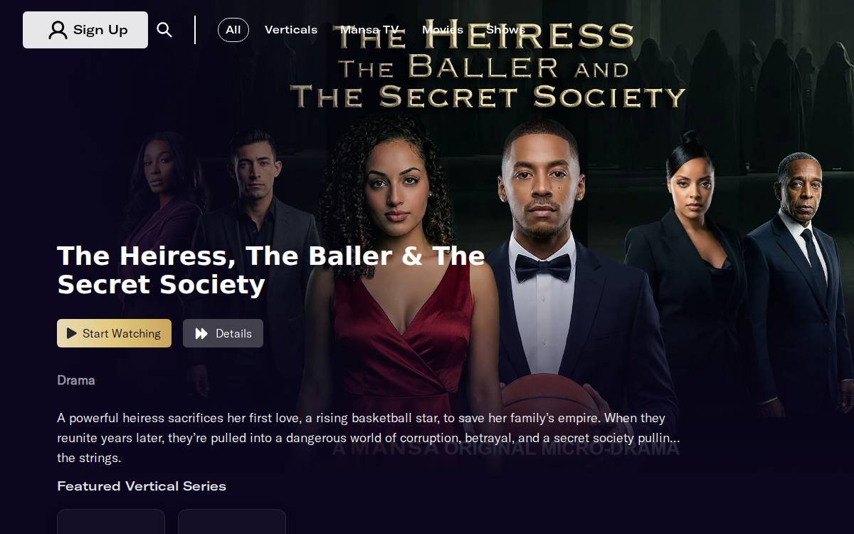 Mansa website preview