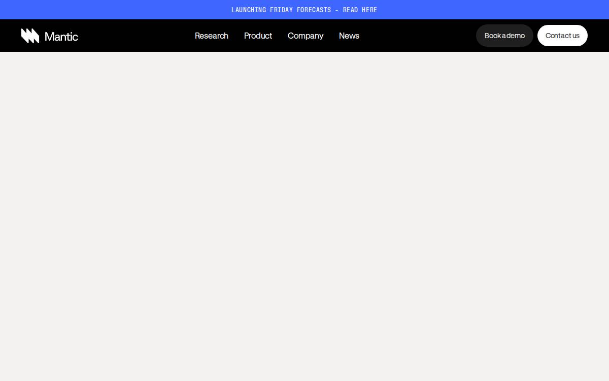 Mantic website preview