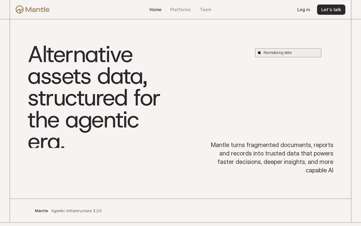 Mantle website preview