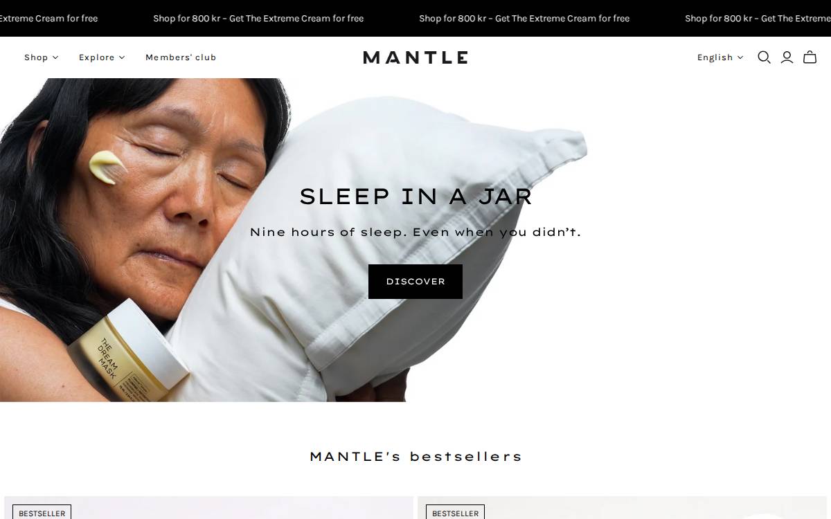 Mantle website preview