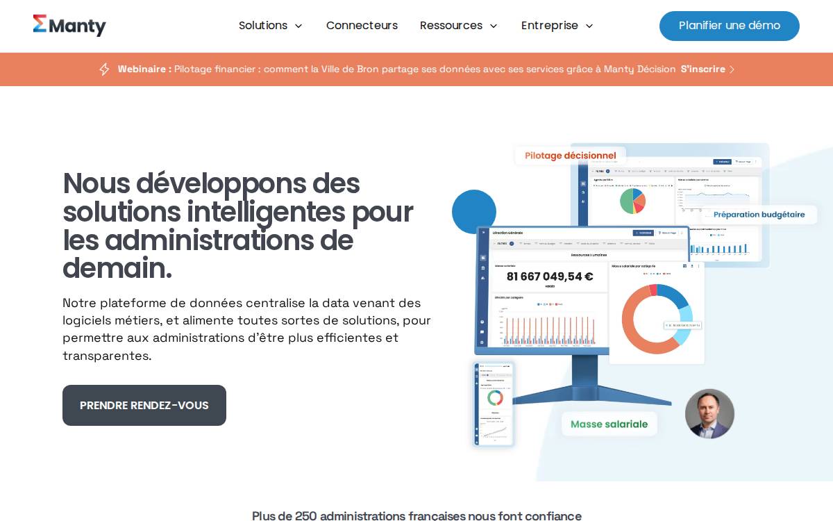 Manty website preview