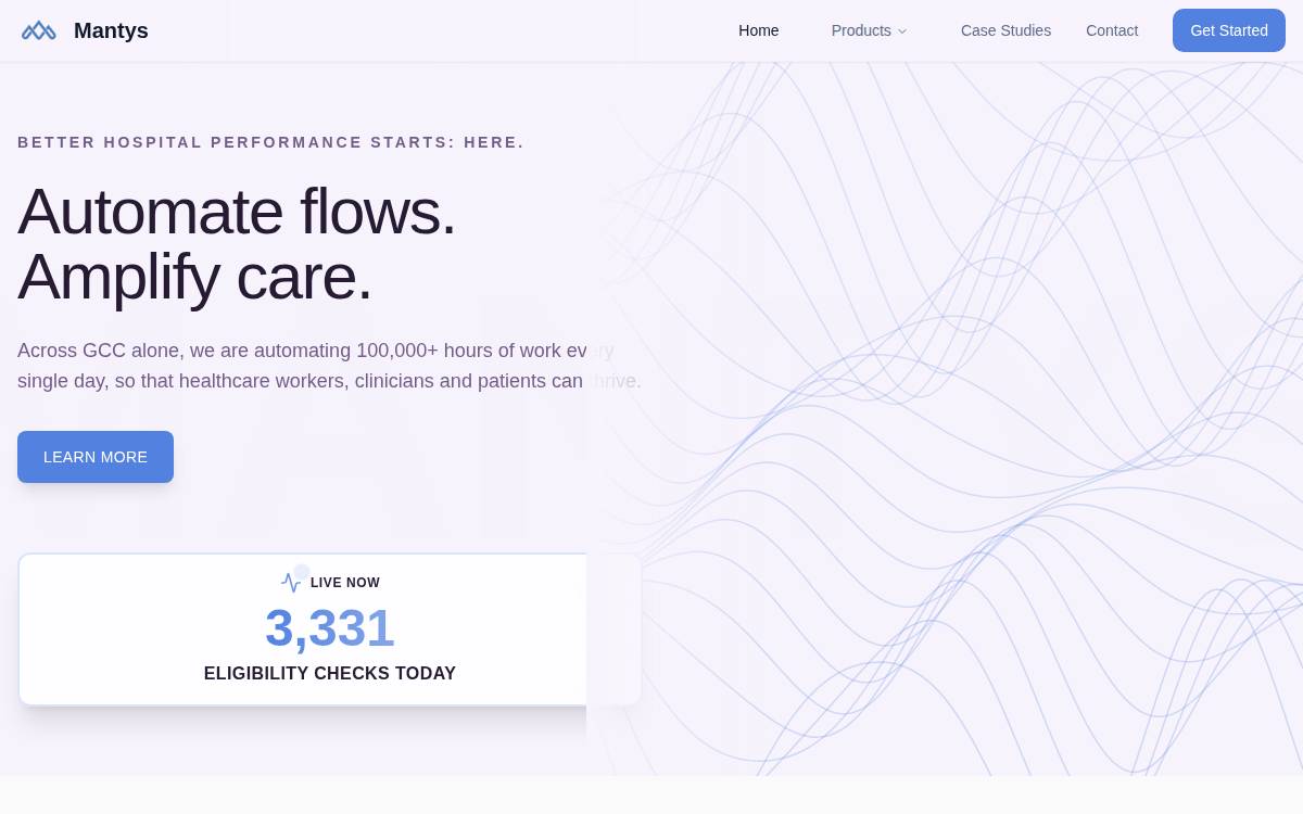 Mantys website preview