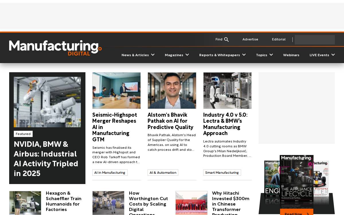 Manufacturingdigital website preview