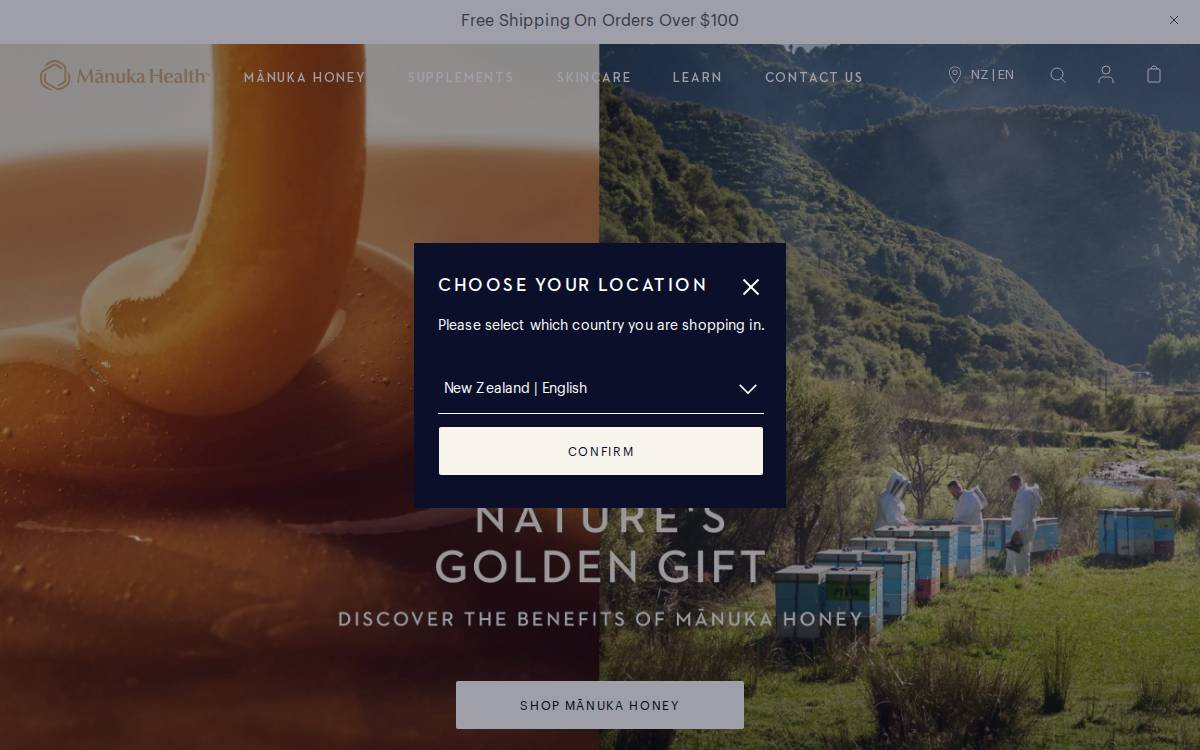 Manuka Health website preview