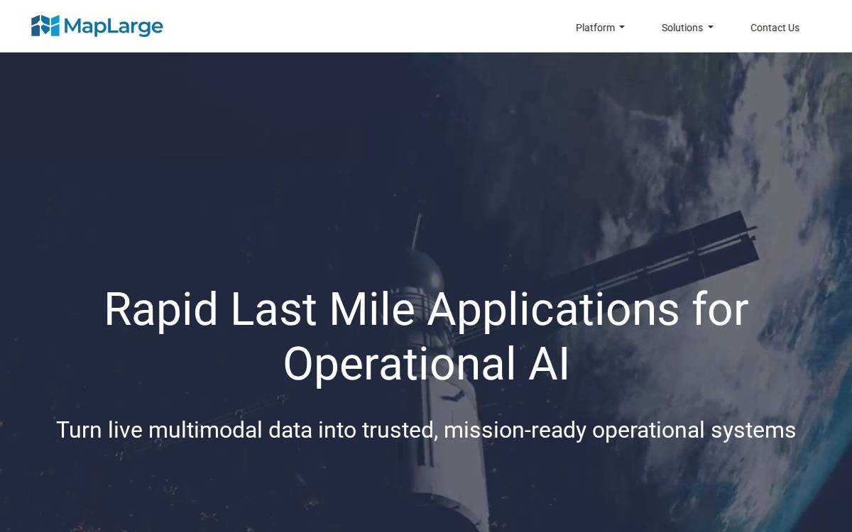 MAP LARGE, INC. website preview