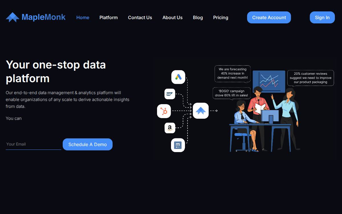 MapleMonk website preview