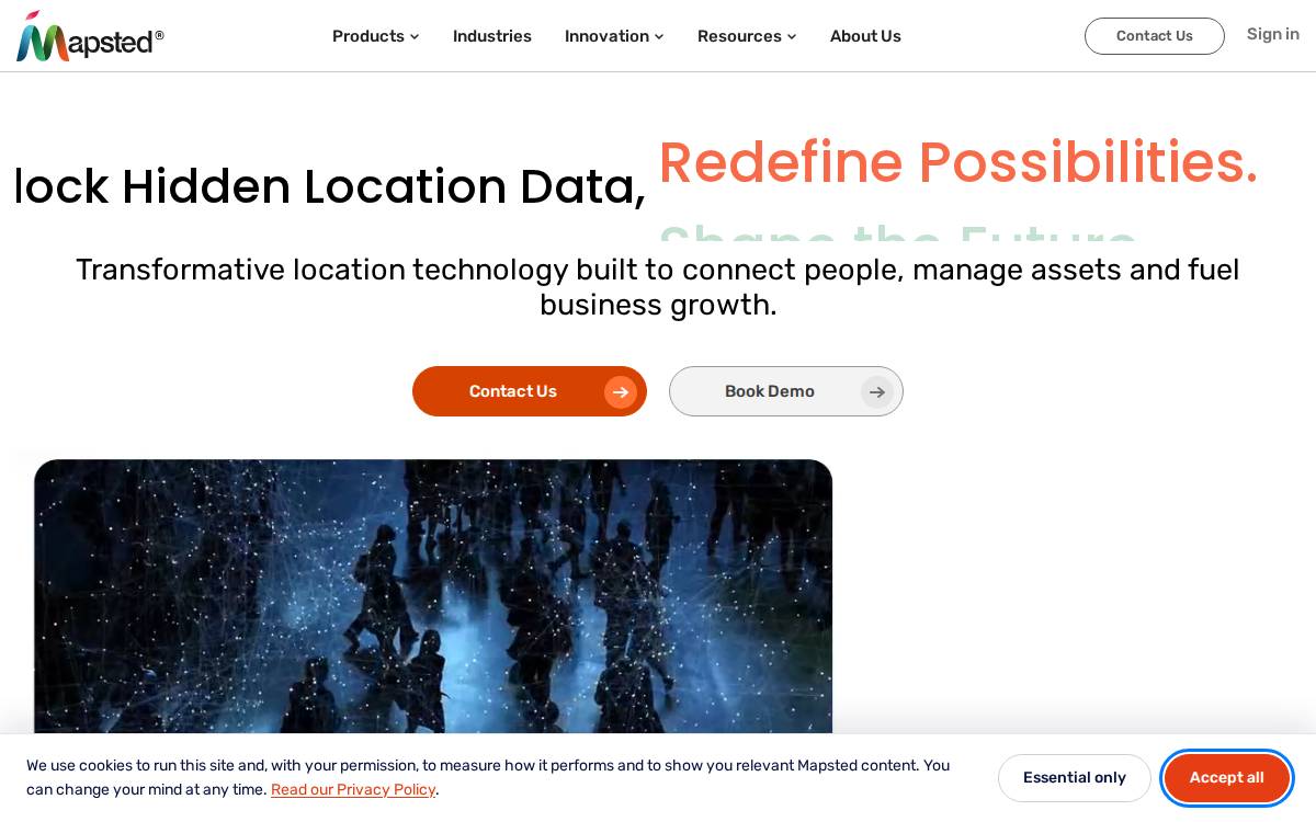 Mapsted Corp. website preview