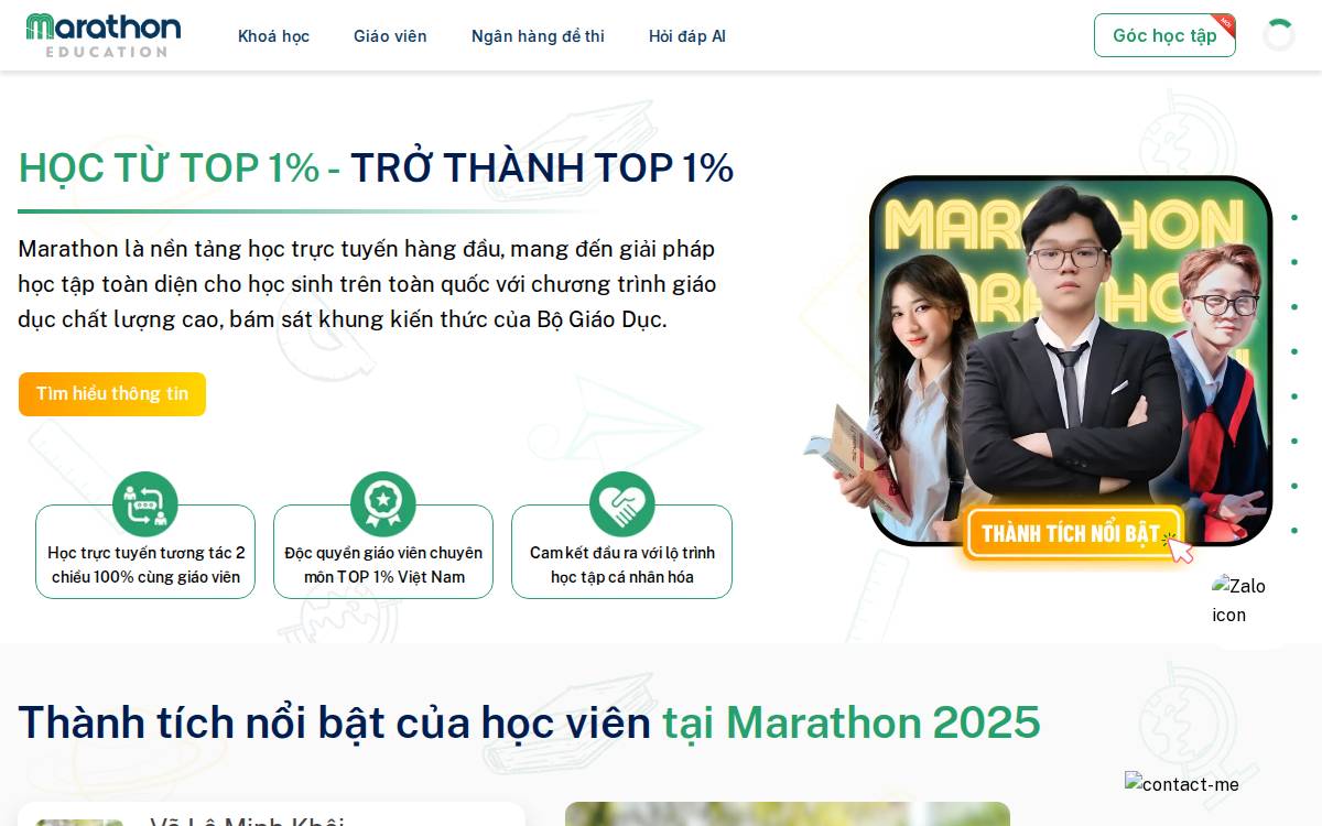 Marathon Education website preview