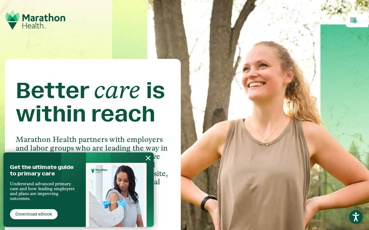 Marathon Health website preview