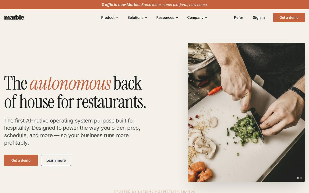 Marble website preview