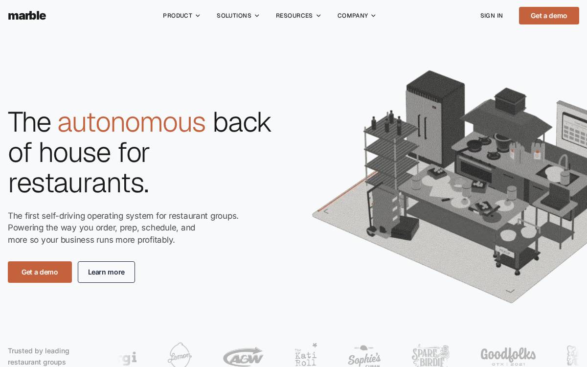 Marble website preview