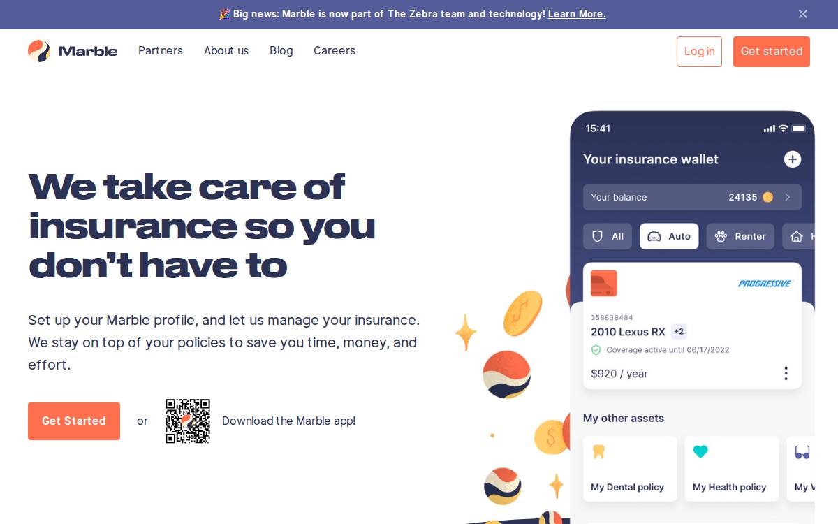 MARBLE website preview