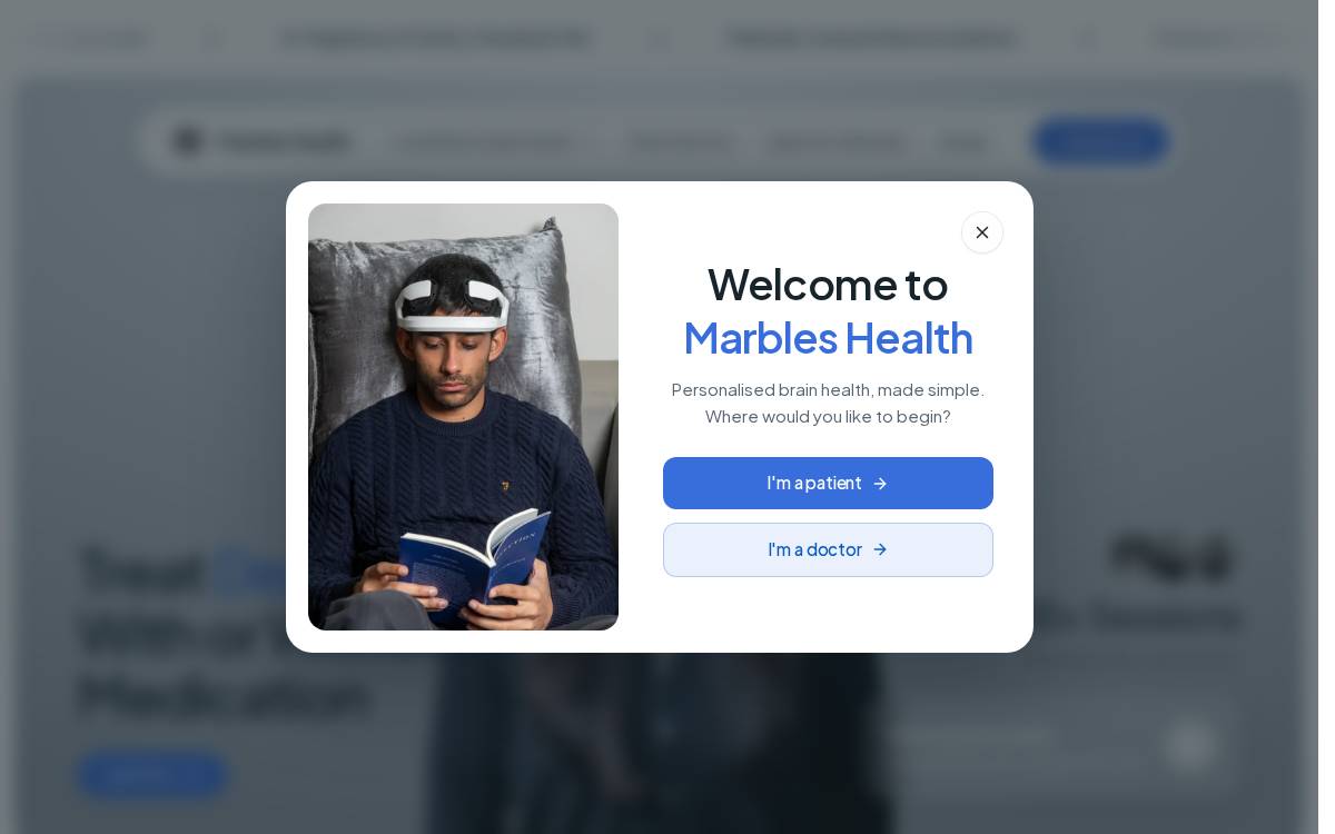 Marbles Health website preview