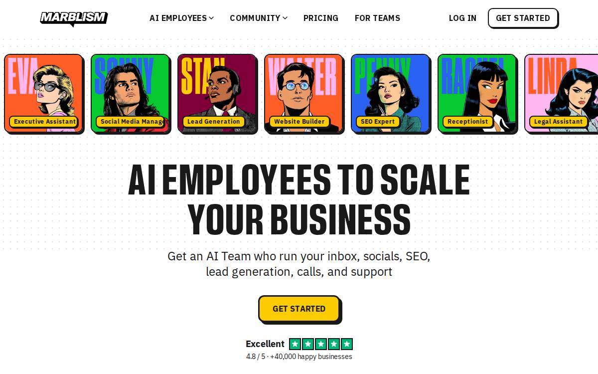 Marblism website preview