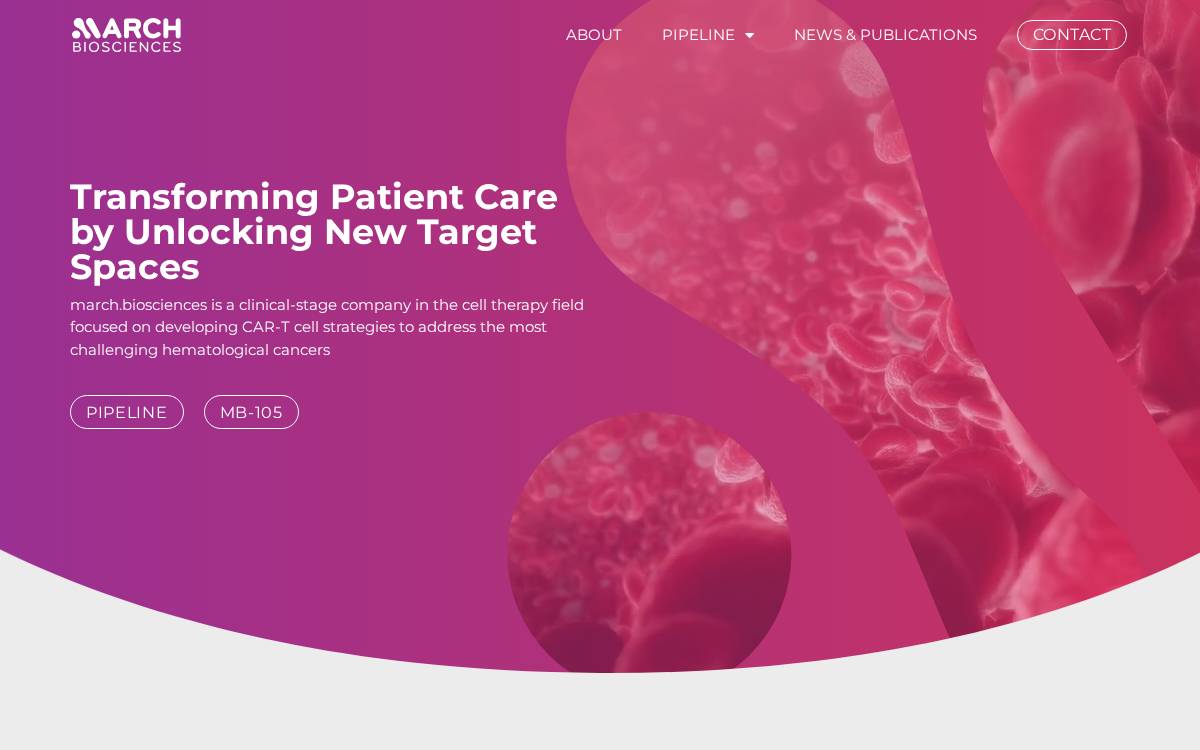March Biosciences website preview