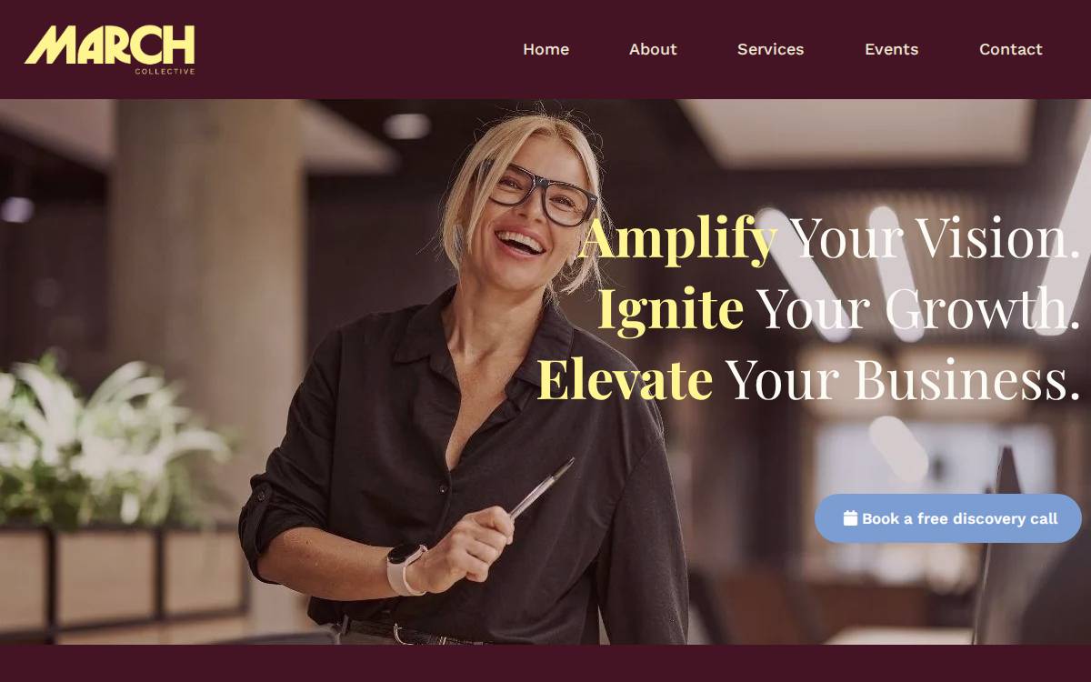 March Collective- Strategic support for Women Founders website preview