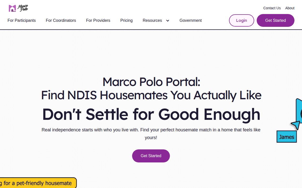 Marco Polo Portal website preview