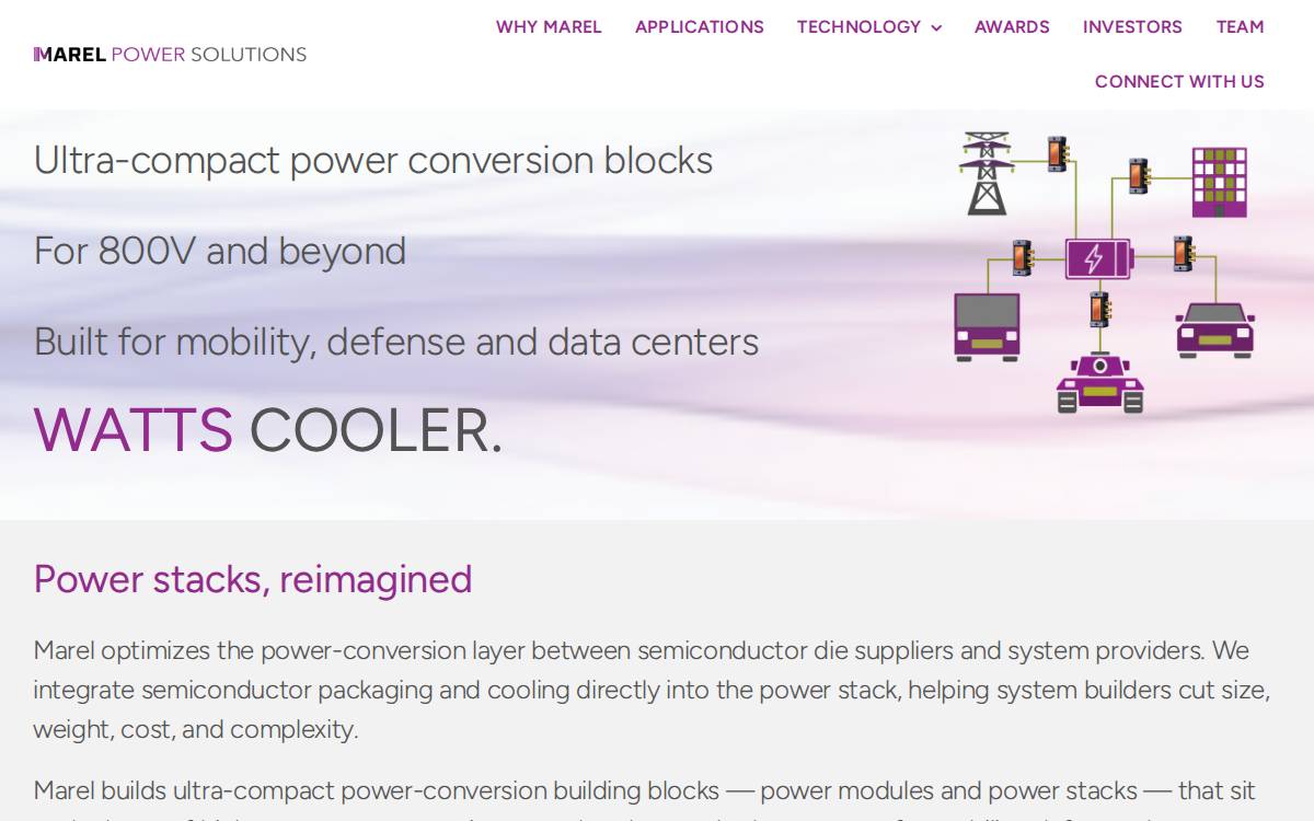Marel Power website preview