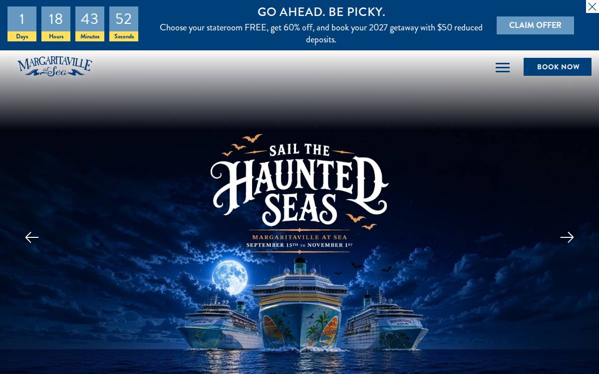 Margaritavilleatsea website preview
