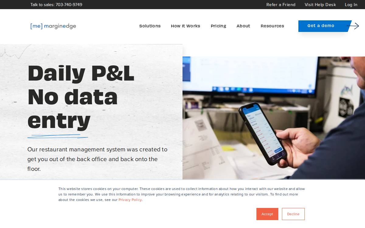 MarginEdge website preview