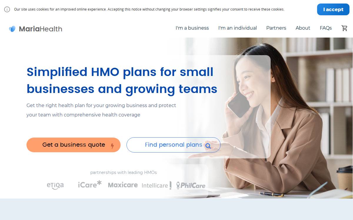 Maria Health website preview