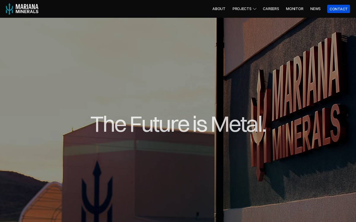 Mariana Minerals website preview