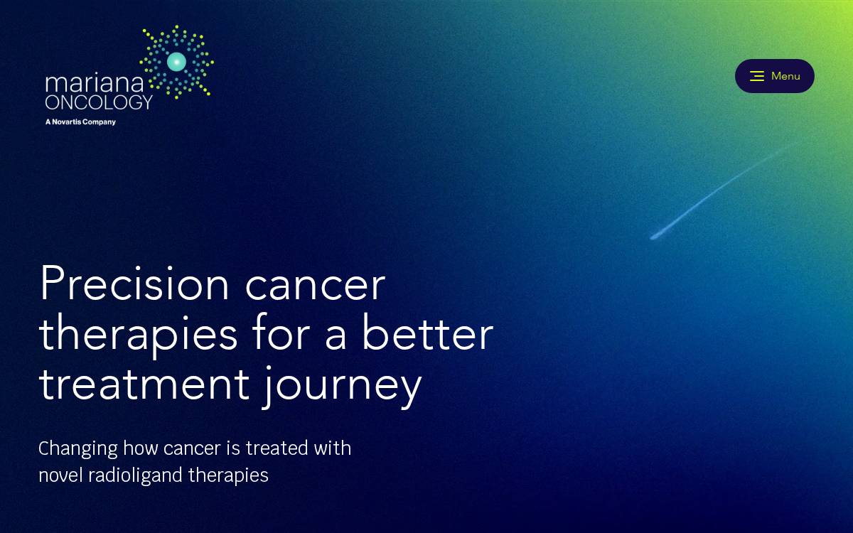 Mariana Oncology website preview
