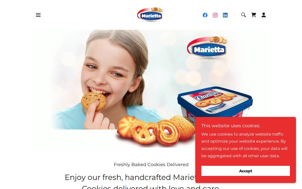 Mariettacookies website preview