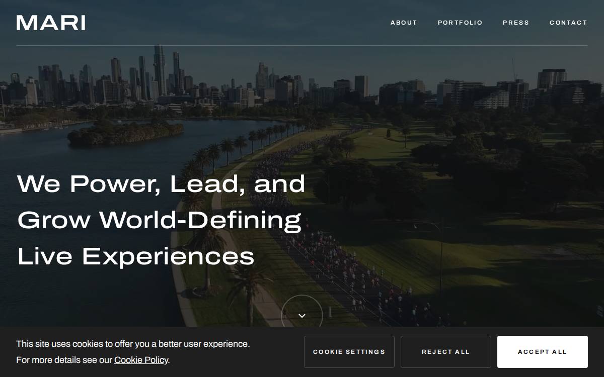 Marigrp website preview