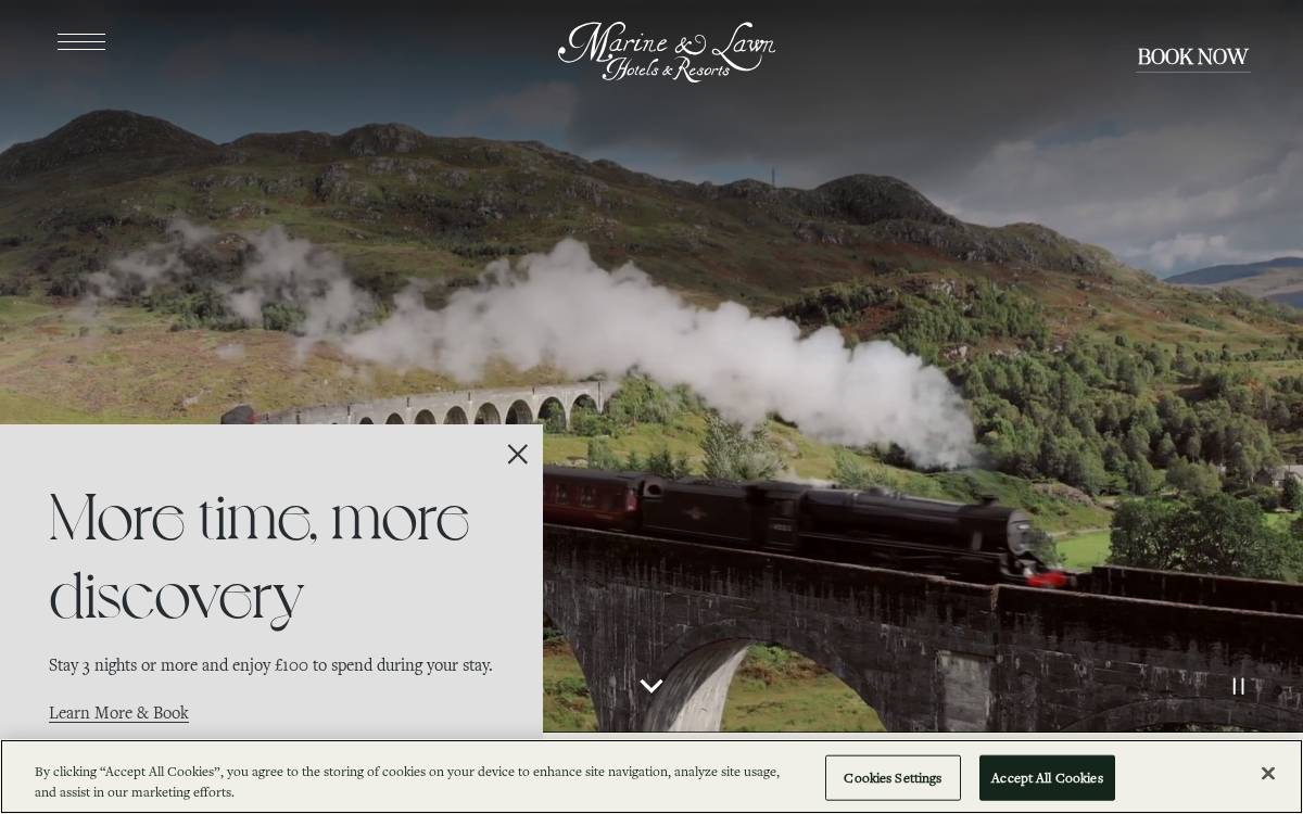 Marine & Lawn Hotels & Resorts website preview