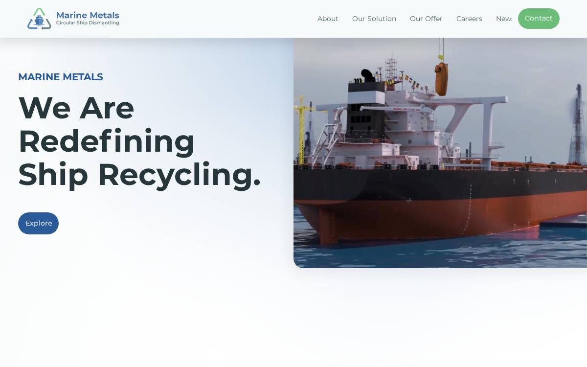 Marine Metals website preview