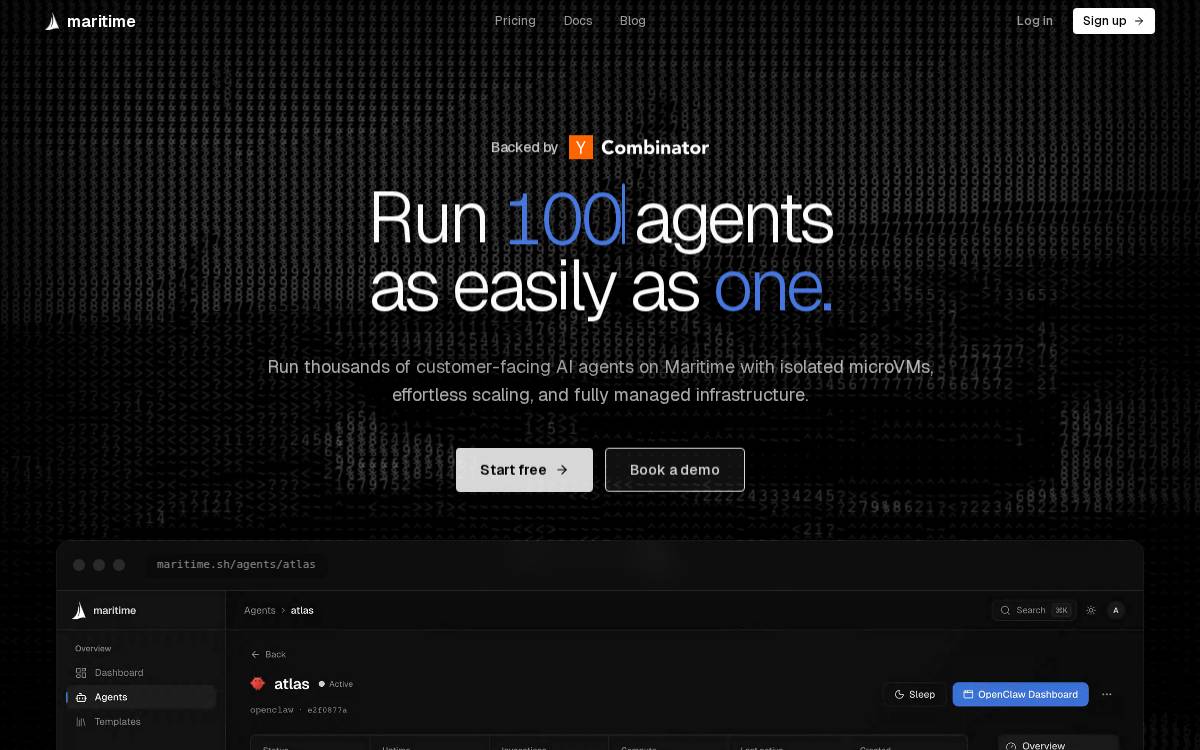 Maritime website preview
