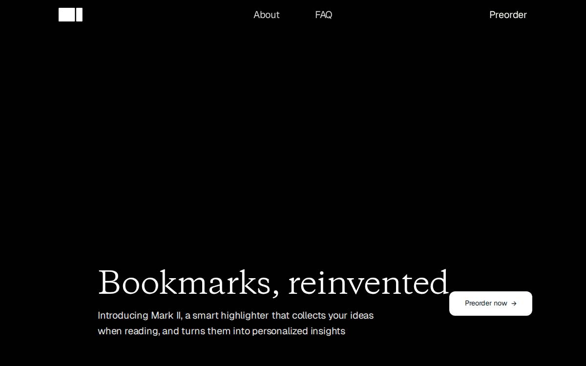 Mark website preview