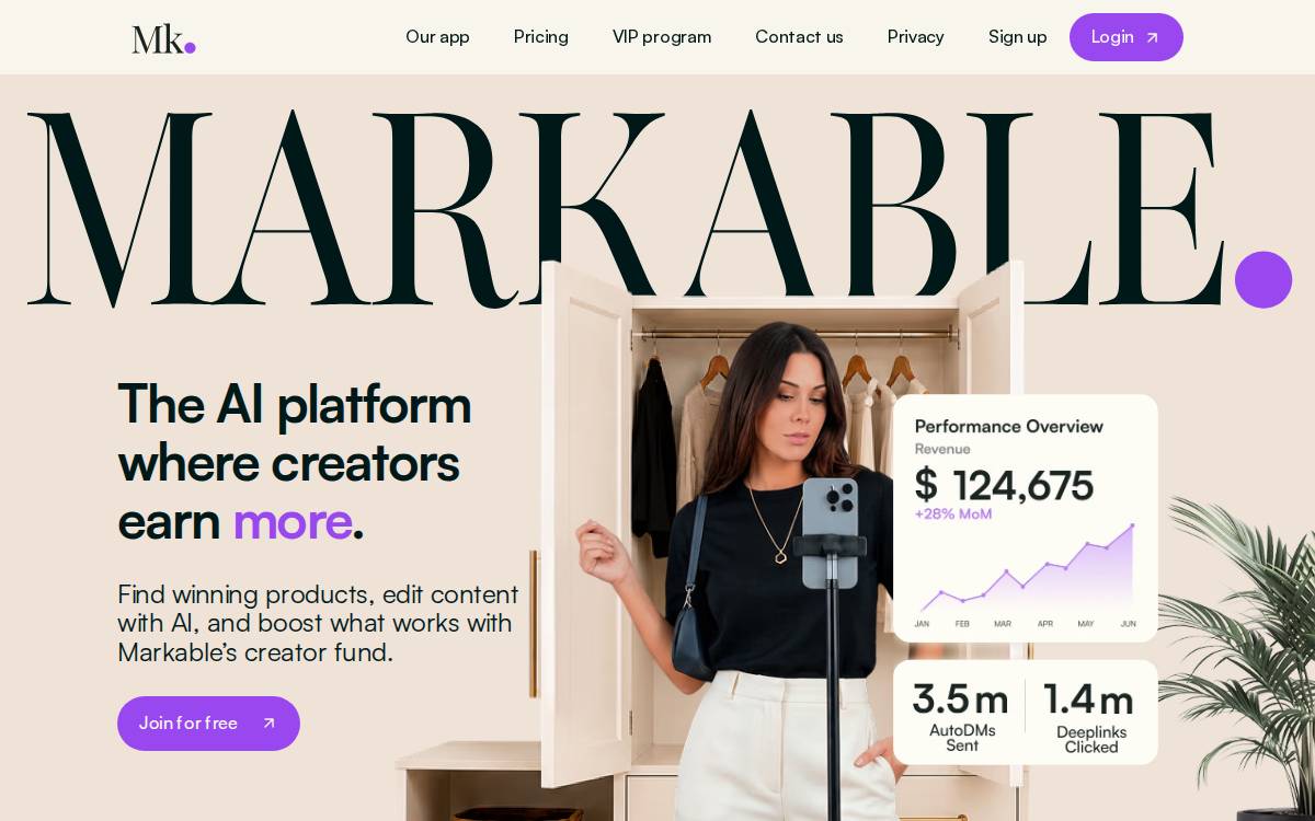 MARKABLE website preview