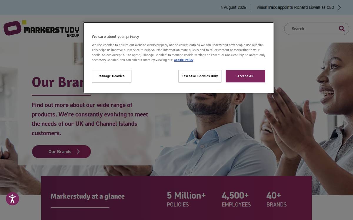 Markerstudy website preview