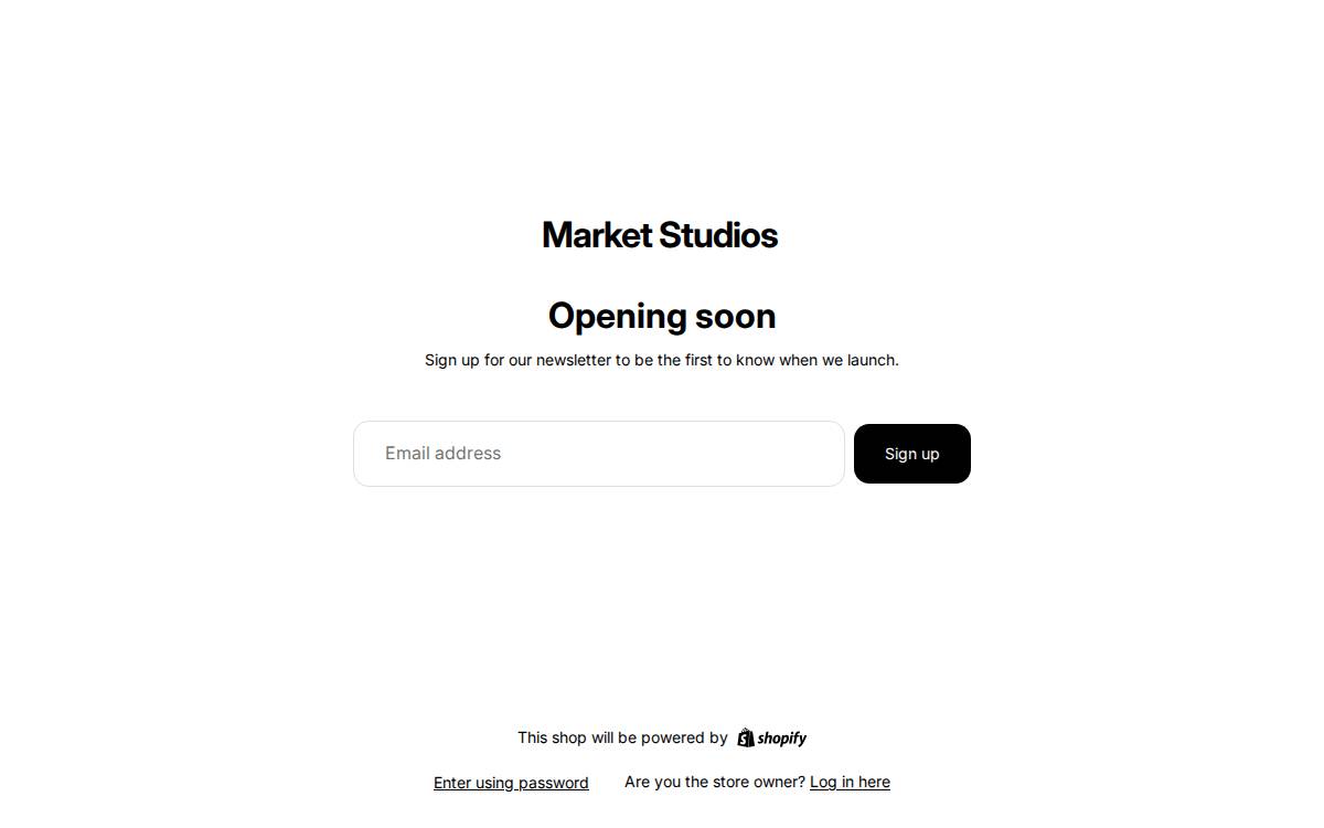 Market Studios website preview