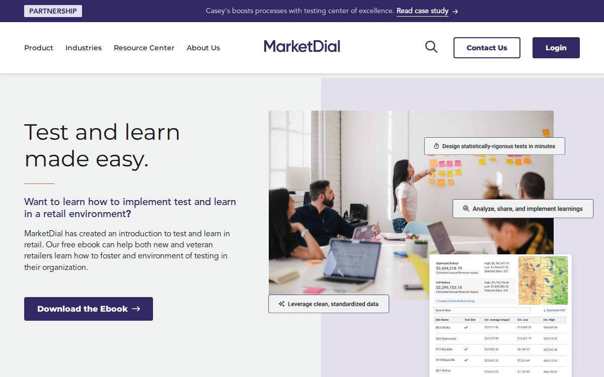 MarketDial website preview