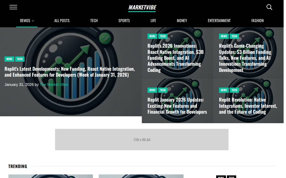 MarketVibe website preview