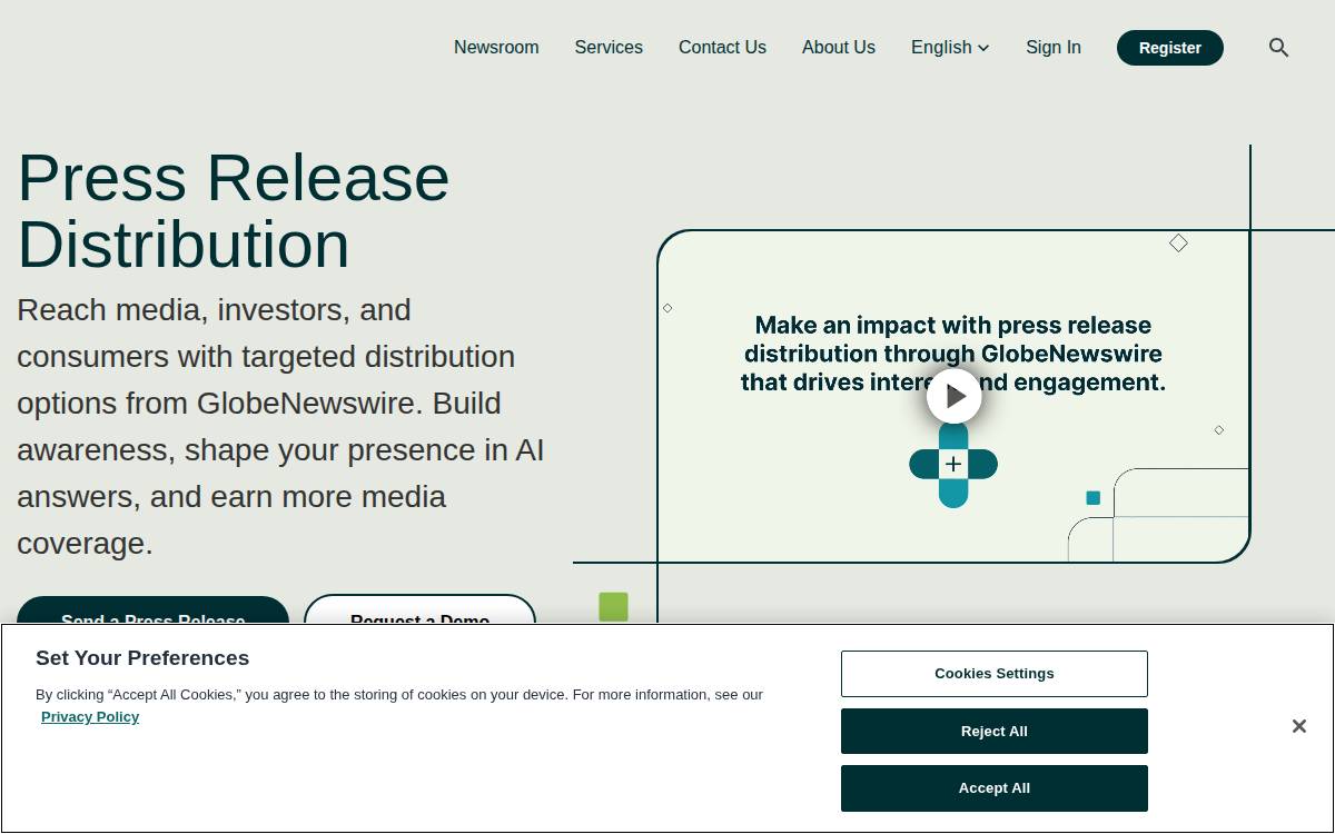 Marketwired website preview