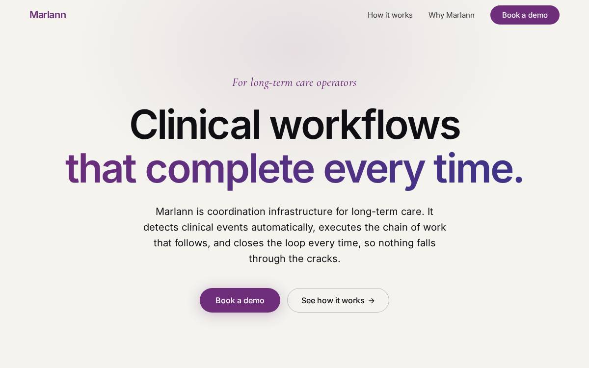 Marlann Website website preview