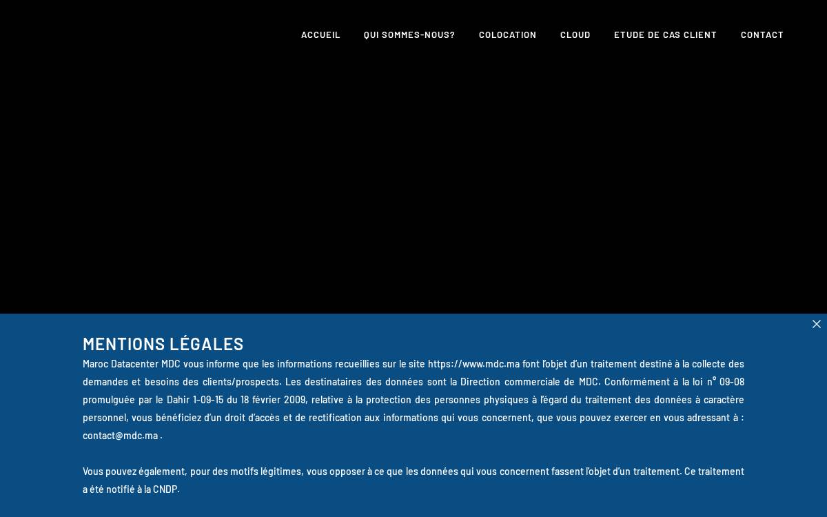 Maroc Data Centre website preview