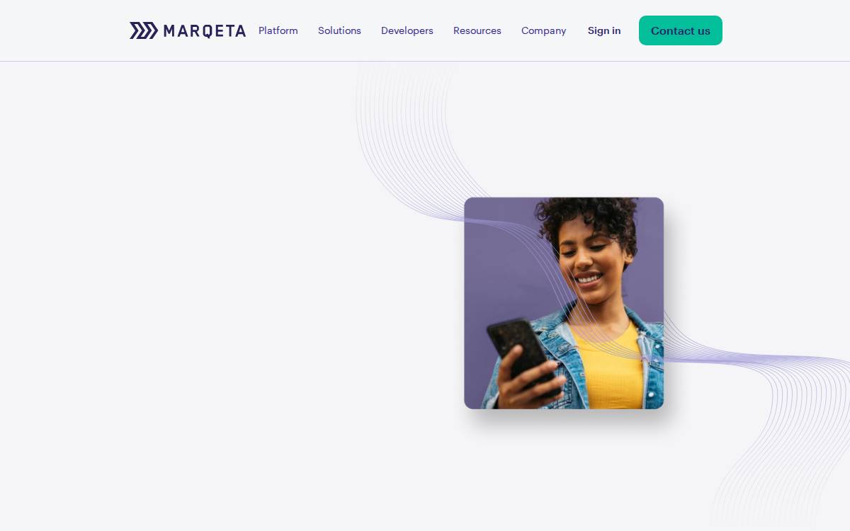 Marqeta website preview