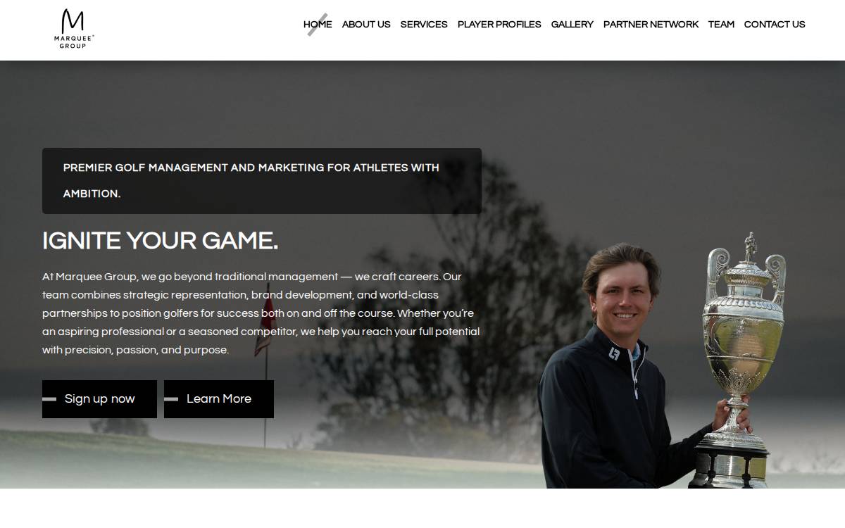 Marquee Group website preview