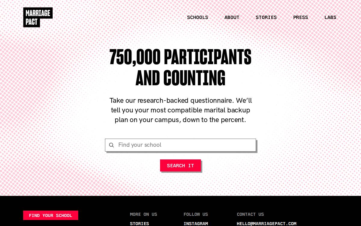 Marriage Pact website preview