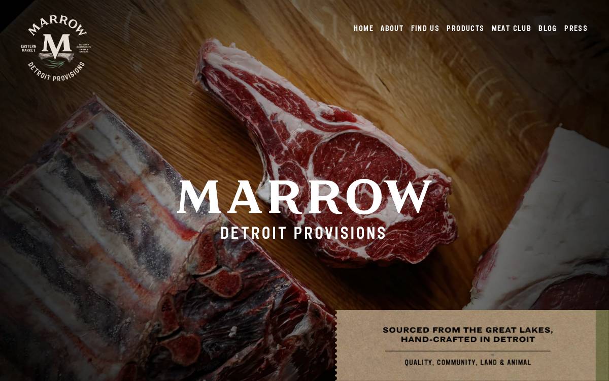Marrow website preview