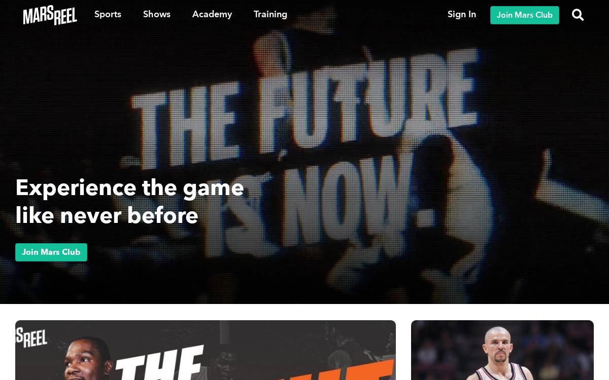 Mars Reel website preview